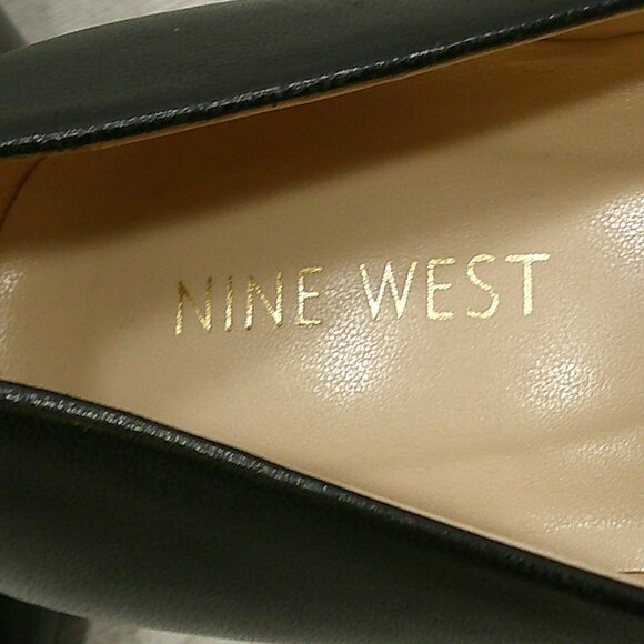 NINE WEST Sexy Black Leather Etta Classic Pointed Toe Pumps | Heels Size 10 M - Picture 5 of 12